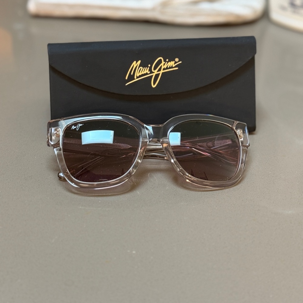 Maui Jim Siren Song RS801-05B Crystal with Hint of Pink Polarized Sunglasses